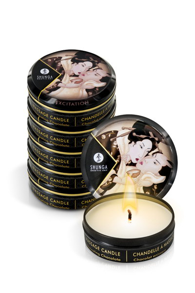Shunga Vela Masaje Chocolate 30ml (x 6 uds.)