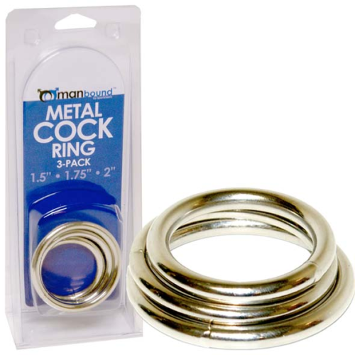 Manbound Metal Cock Ring 3-Pack