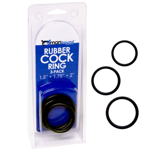 Manbound Rubber Cock Ring 3-Pack