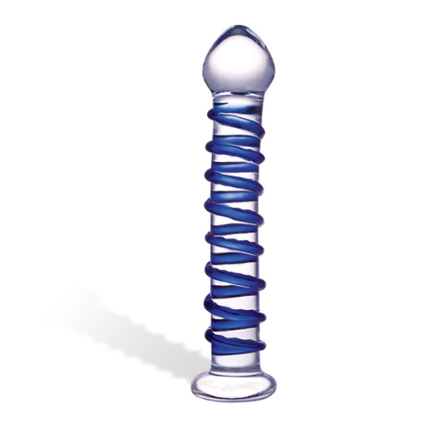 E25416-high.png Glas - espiral azul del vidrio del consolador