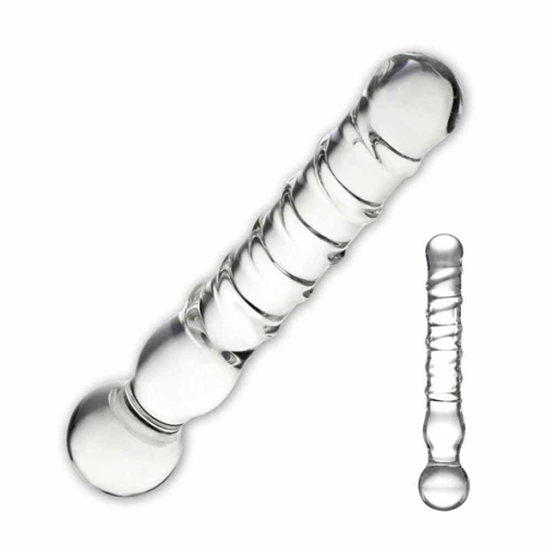 E25419-high.png Glas - Joystick Clear Glass Dildo