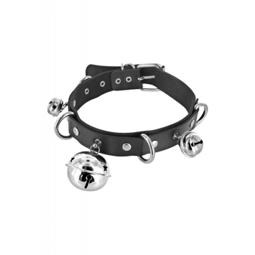 Fetish Tentation Collar con Cascabeles y Anillas