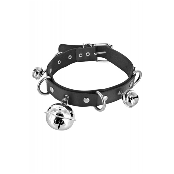 Fetish Tentation Collar con Cascabeles y Anillas
