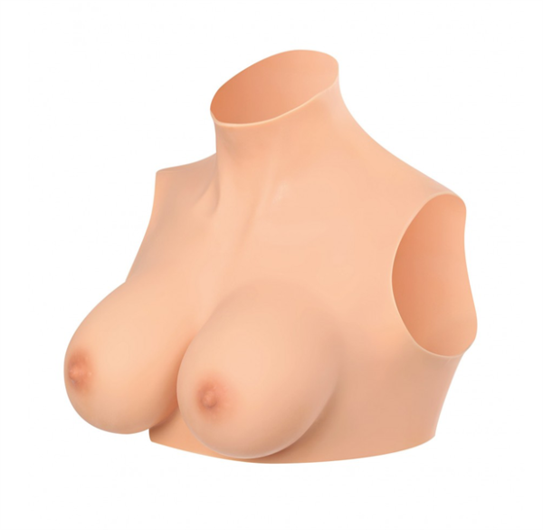 Starbust Pechos con cuello Alto Claro (Tetas Talla L)