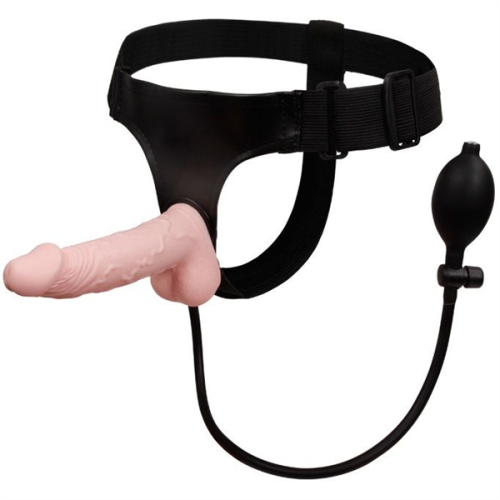 baile-harness-collection-arnes-con-pene-realistico-e-hinchable-18cm-high.png Baile Strap-on Hinchable C/Testículos