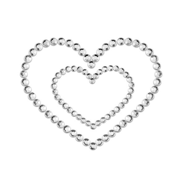 Bijoux Indiscrets Mimi Heart Cubre Pezones Plata