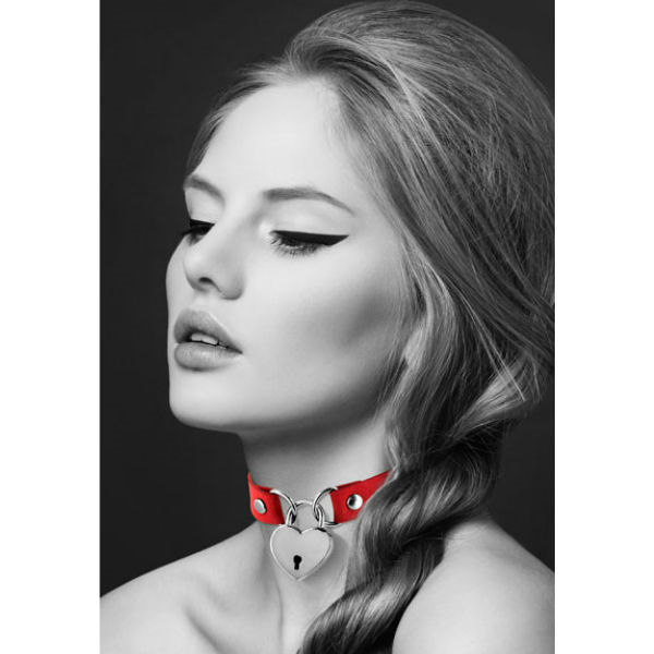 Bijoux Pour Toi Collar Candado Corazón Rojo