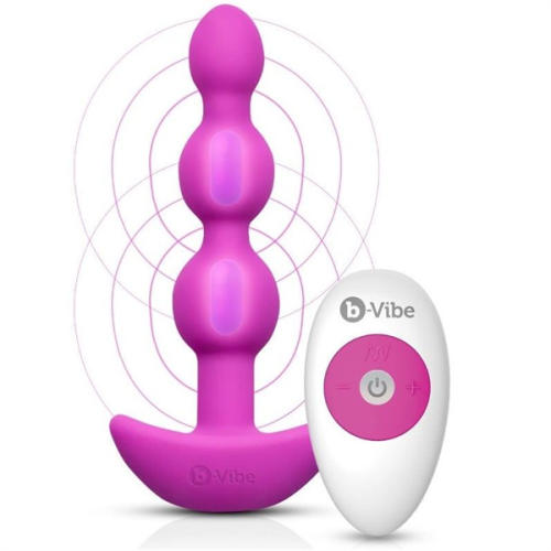 Bvibe B-vibe -triplet Anal Control Remoto Beads Rosa