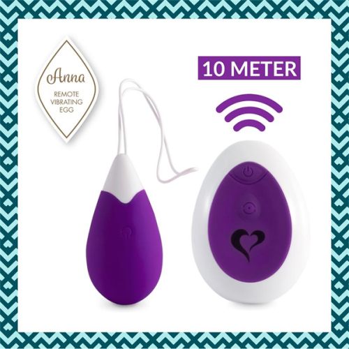 Feelztoys Huevo Vibrador Anna con Control Remoto - Púrpura