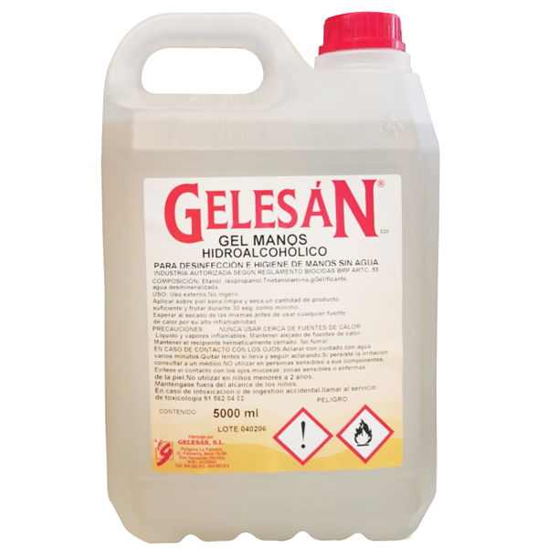 Gel de Manos Hidroalcohólico Gelesán (5 litros)