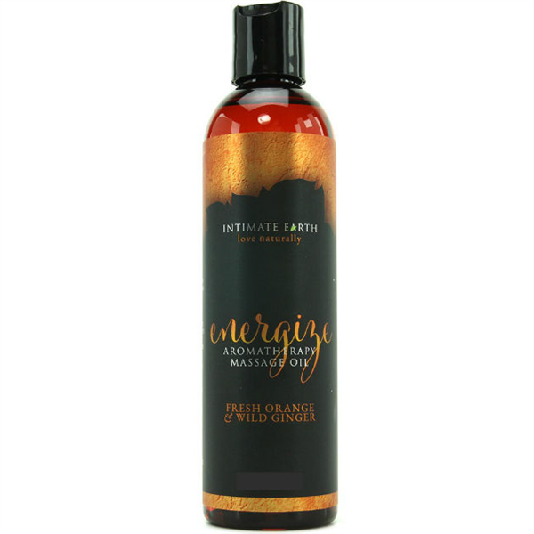 Intimate Earth Aceite Masaje Energize - Naranja Amarga y Jenjibre