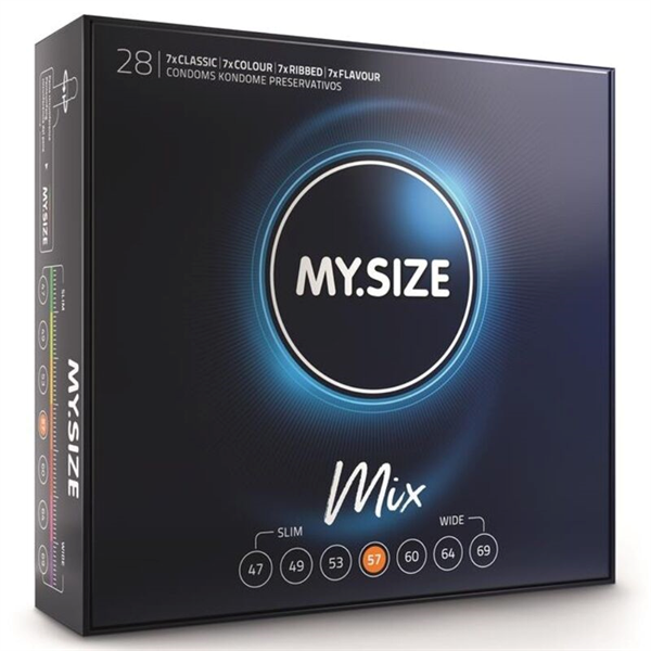 My Size Pro Mix Preservativos 57 Mm 28 Unidades