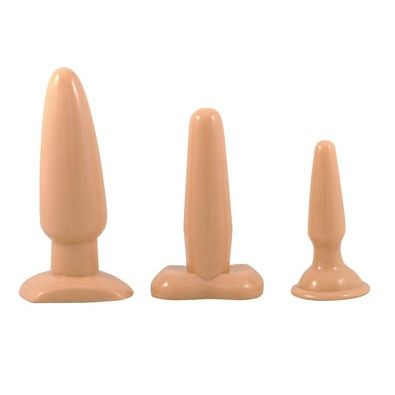 nmc-toys-set-de-plugs-anal-white-high.png Nmc Kit 3 Plugs Anales Vanilla Dip