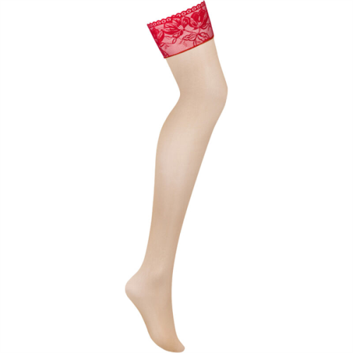 Obsessive - Lacelove Medias De Encaje Rojo Xs/S