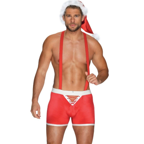 Obsessive - Mr Claus Boxer Con Tirantes Y Gorro Xxl/Xxxl