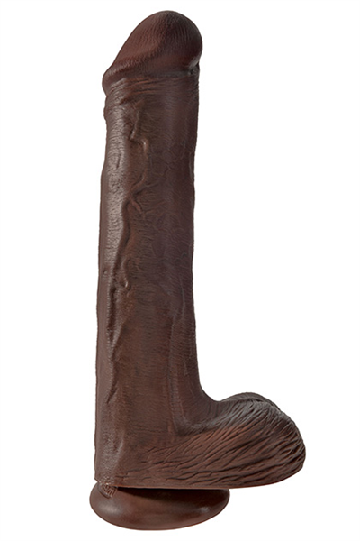 King Cock 13" Cock with Balls - Brown