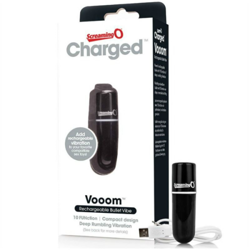 Screaming O Bala Vibradora Recargable Vooom Negro