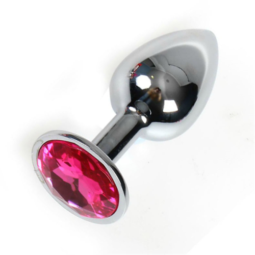 Secretplay Plug Anal Aluminio - Cristal Fucsia - 8cm