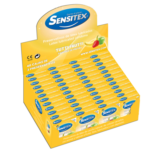 Sensitex Tuttifrutti Vegano Expositor 48x3 Uds.