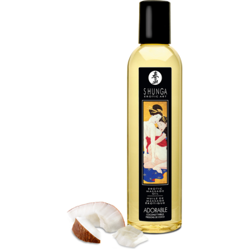 shunga-aceite-de-masaje-erotico-adorable-3-high.png Shunga Aceite De Masaje Adorable - Sensación de Coco
