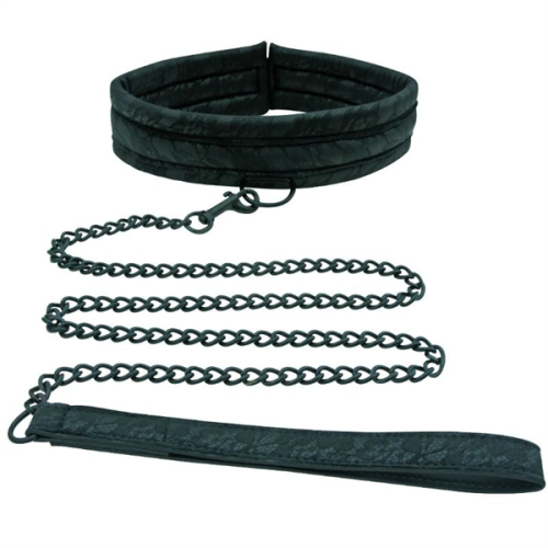 Sportsheets Collar Con Correa Midnight