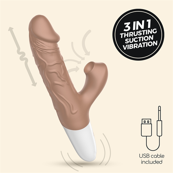Crushious El Matador Vibrador Realista Con Vaivén y Succión
